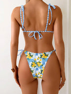 Claire | Lemon Print Triangle Bikini