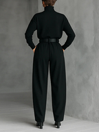 Jessica™ Elegant Top & Straight-Leg Pants Set